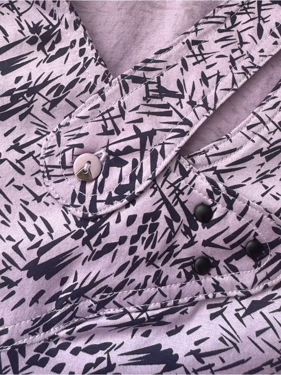 Y2K Jamie Sadock Purple Abstract Print Top Asymmetrical Sleeveless NWT Size L - Picture 5 of 9